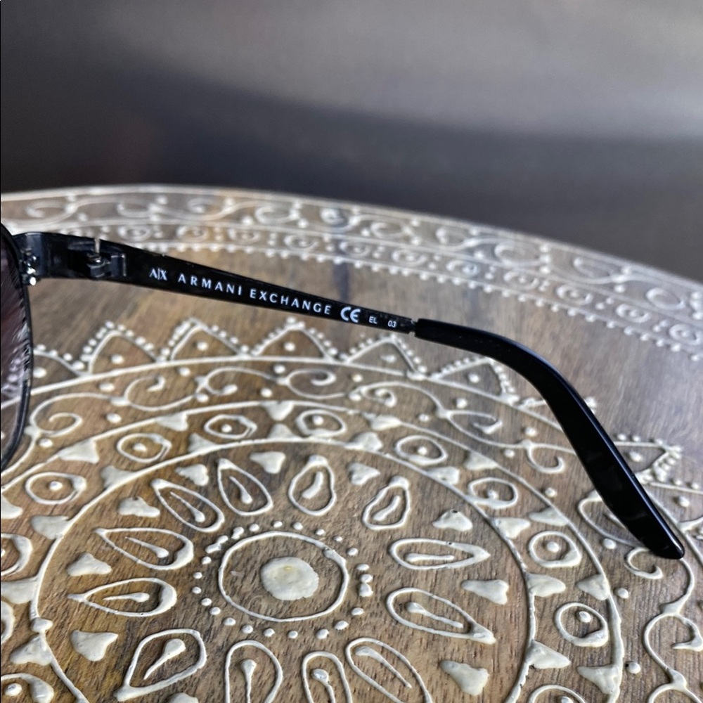 Black Aviator Sunglasses, Armani Exchange A/X - Picture 3 of 5